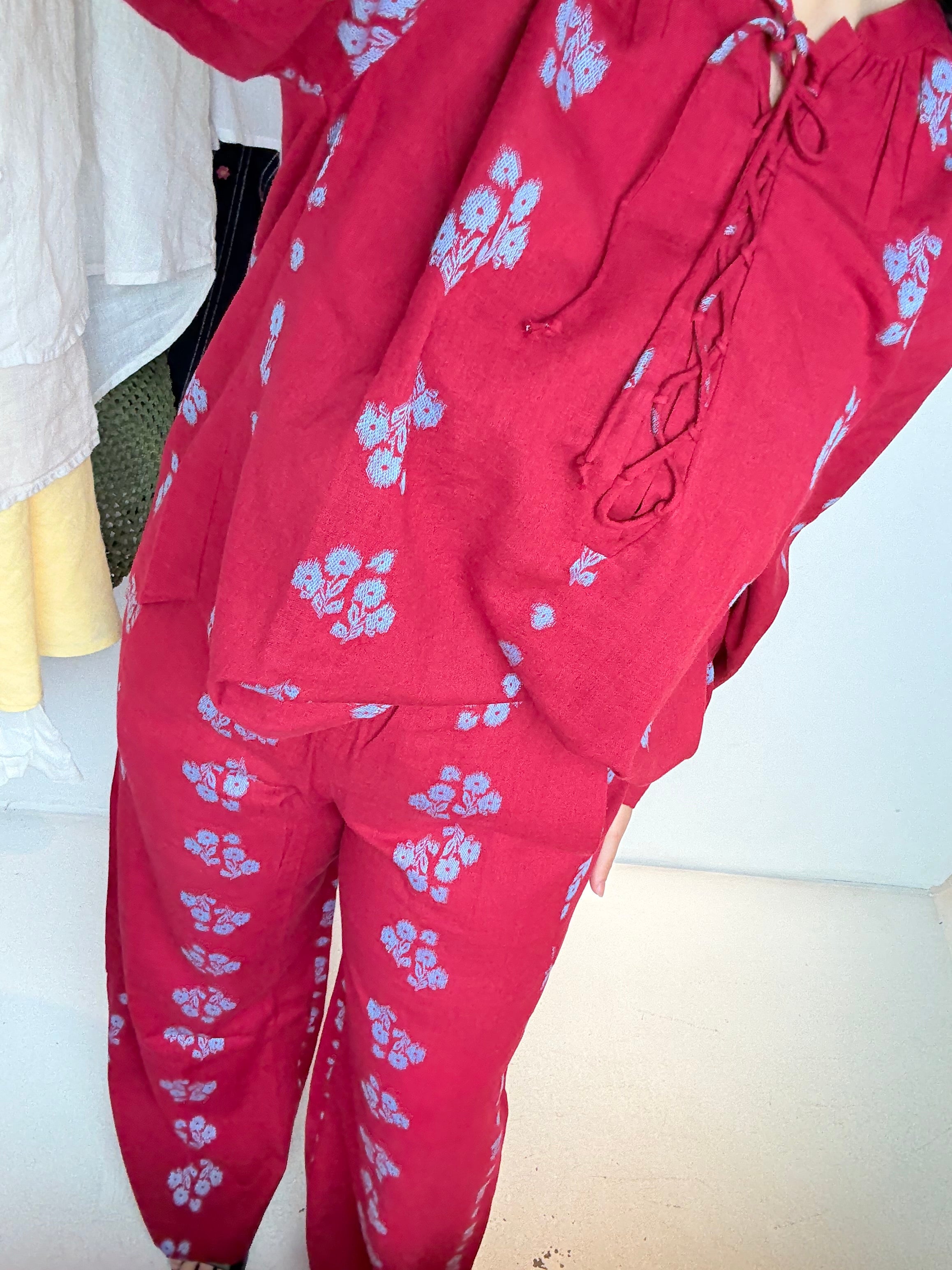 Floral Cotton Two-Piece Set